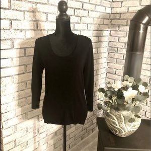 i.e. Women’s Black Scoop Neckline Sweater